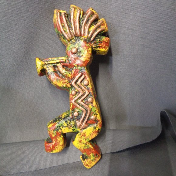 Southwestern Art Sun & Kokopelli Made in Mexico Two Pieces Wall Decor - Picture 7 of 8